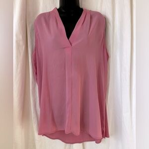 Avenue Women's Sleeveless Sheer V Neck Womens  Sz 18/20 (XL) Pink